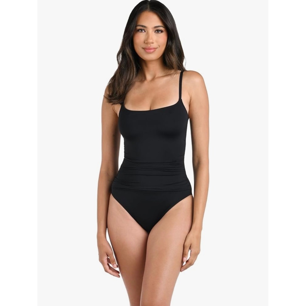 La Blanca Women's One Piece Swimsuit Island Goddess Shirred Side Women's size‎ 6